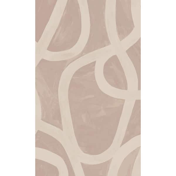 Walls Republic Coral Brushstroke Swirl Geometric Non-Woven Paper Paste the Wall Double Roll Wallpaper