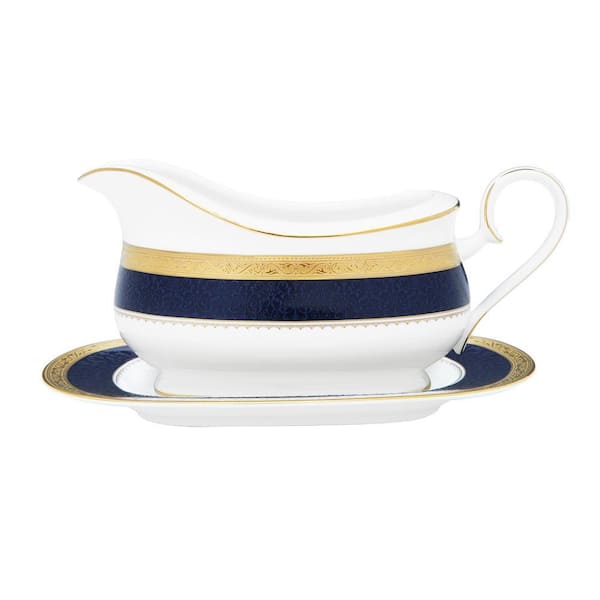 Odessa Cobalt Gold 21.5 fl. oz. (Gold) Bone China Gravy Boat