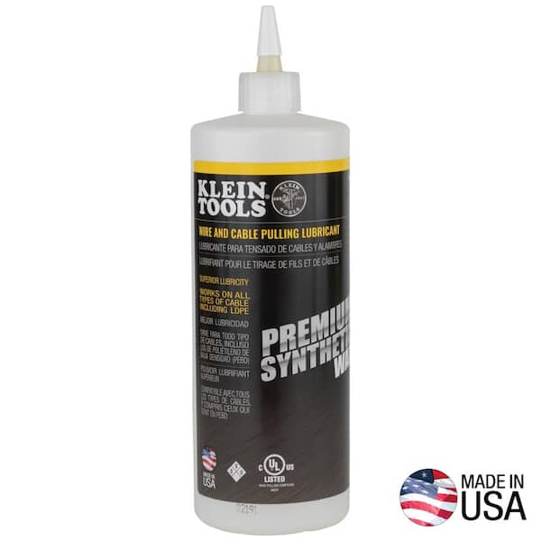 Klein Tools Premium Synthetic Wax Cable Pulling Lube 1-Quart