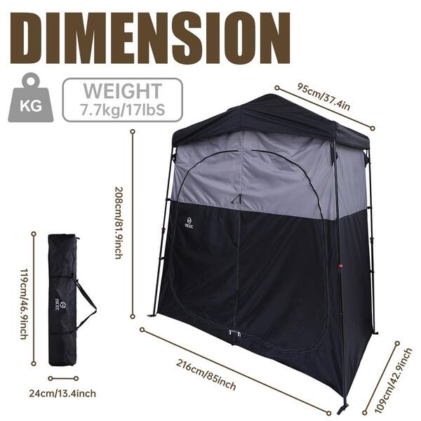 MY CAMP パップテント Camping Shower Tent 85 in. L x 43 in. W x 83 in. H, Instant