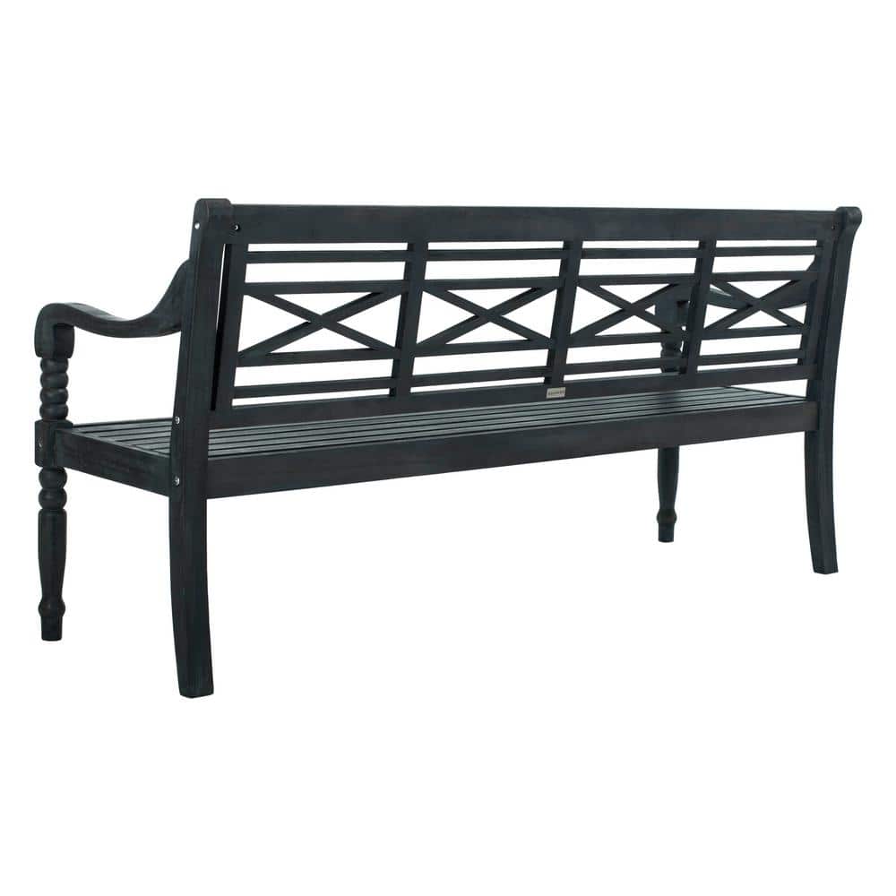 Karoo 70" Dark Slate Gray Acacia Wood Outdoor Bench