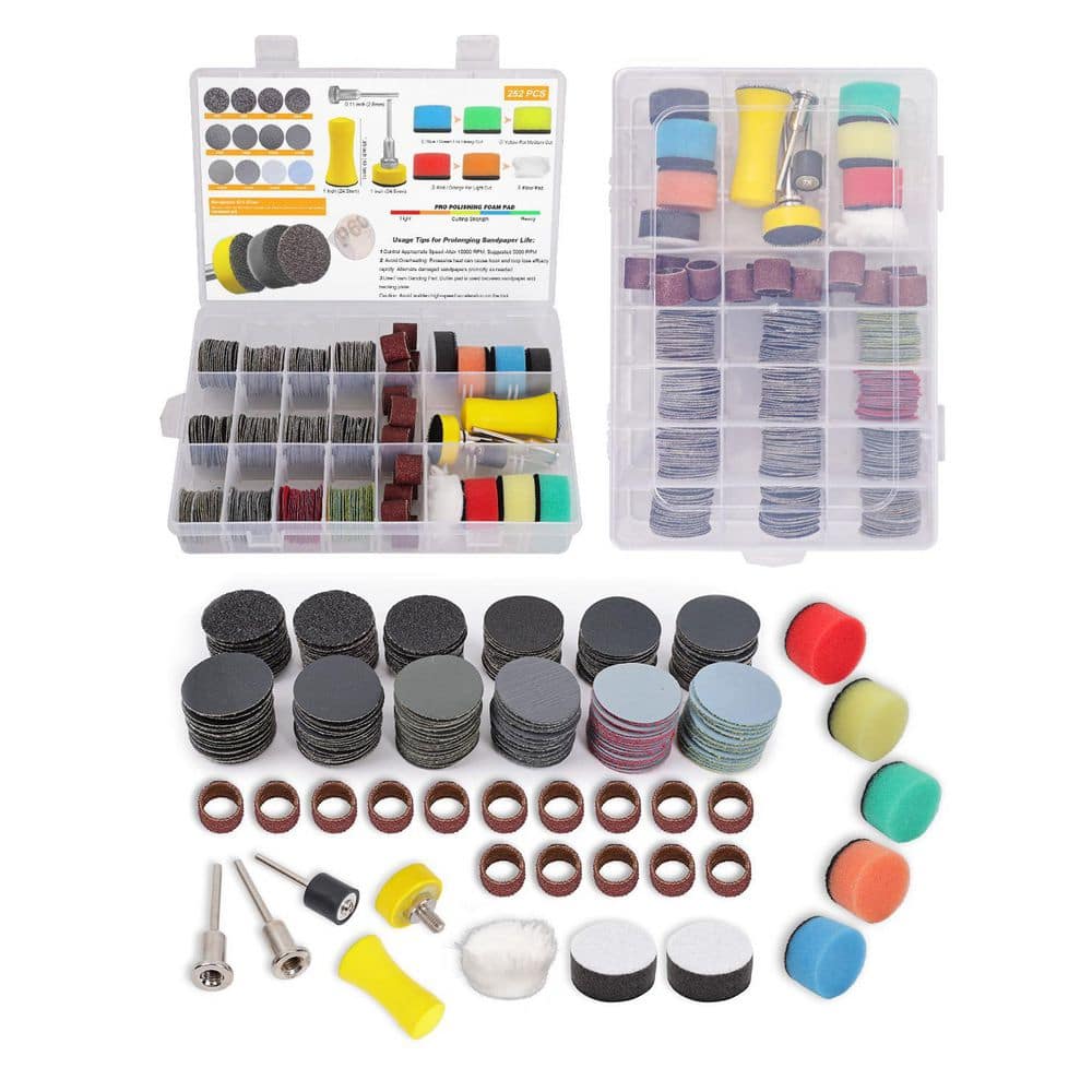 268 pcs 1 inch wet dry sanding discs and drums kit for rotary tool, hook loop sandpaper 60-10000 grit price history on PriceWatchPro