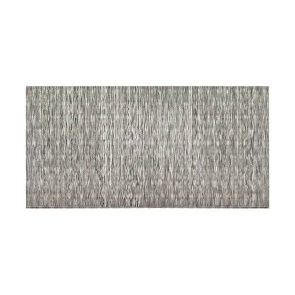 Fasade Ripple Vertical 96 in. x 48 in. Decorative Wall Panel in Crosshatch Silver