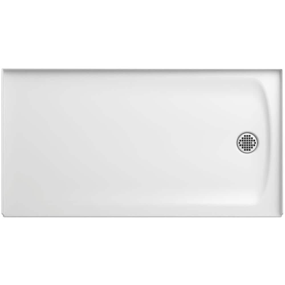 Ballast 60" x 32" White Acrylic Shower Base with Right-Hand Drain