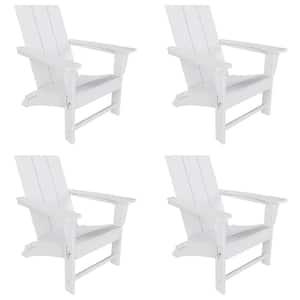 Shoreside White Folding Adirondack Chair (Set of 4)