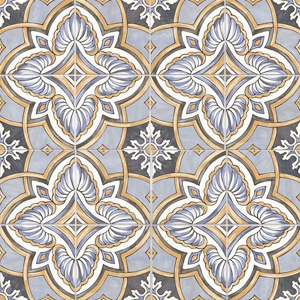 Harmonia Grove Blue 13 in. x 13 in. Ceramic Floor and Wall Tile (12.0 sq. ft./Case)