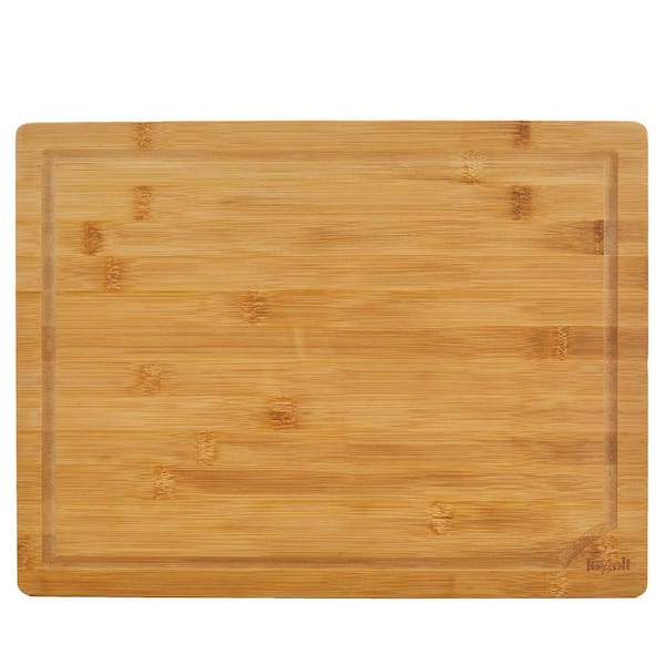 JoyJolt 3-Piece Brown Bamboo Wooden Food Kitchen Cutting Board Set