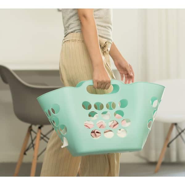 Small Flexible Hollowed-out Laundry Handle Organizer Baskets in Bedroom -  China Plastic Laundry Hamper and Laundry Basket price