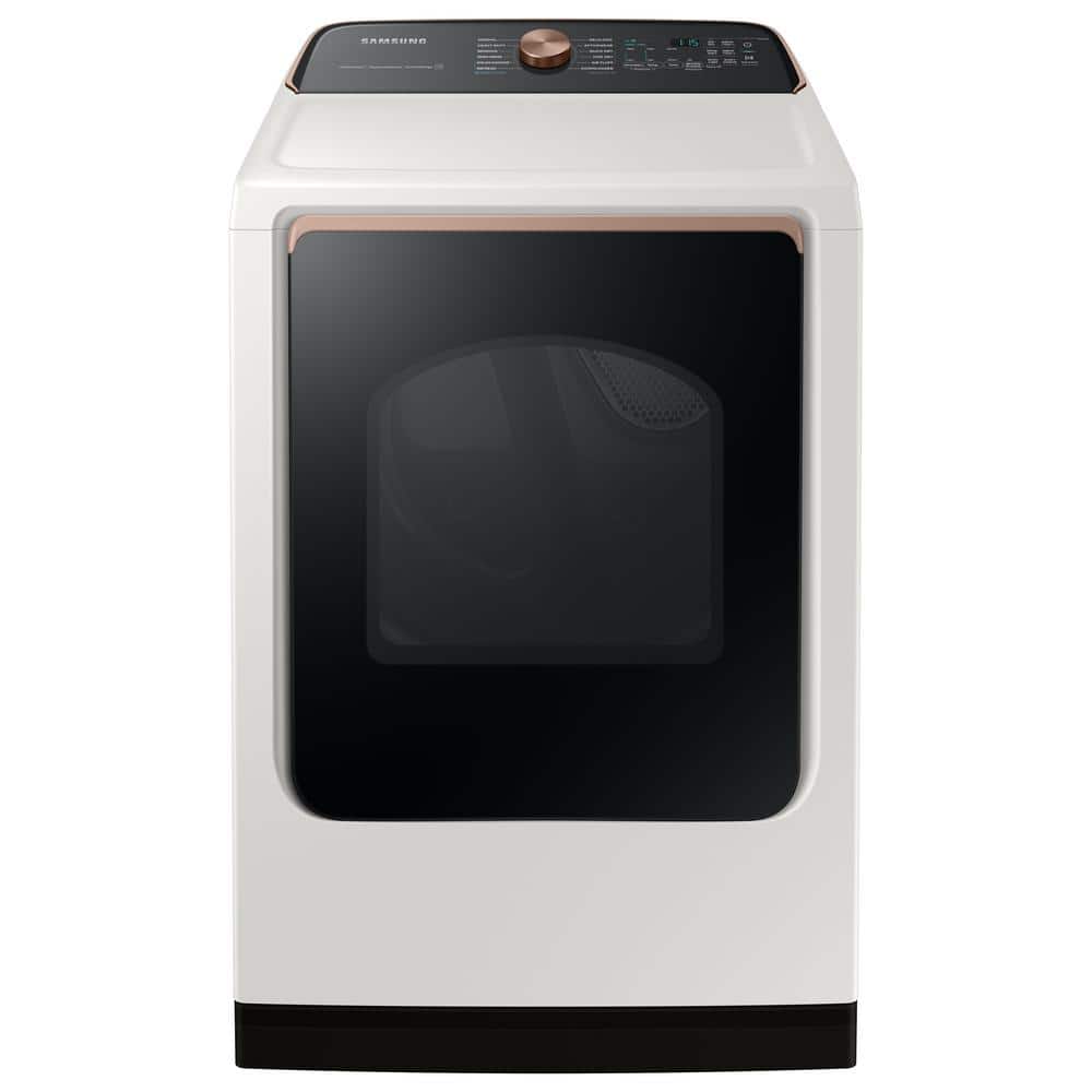 7.4 cu. ft. Smart High-Efficiency Vented Electric Dryer with Steam Sanitize+ in Ivory