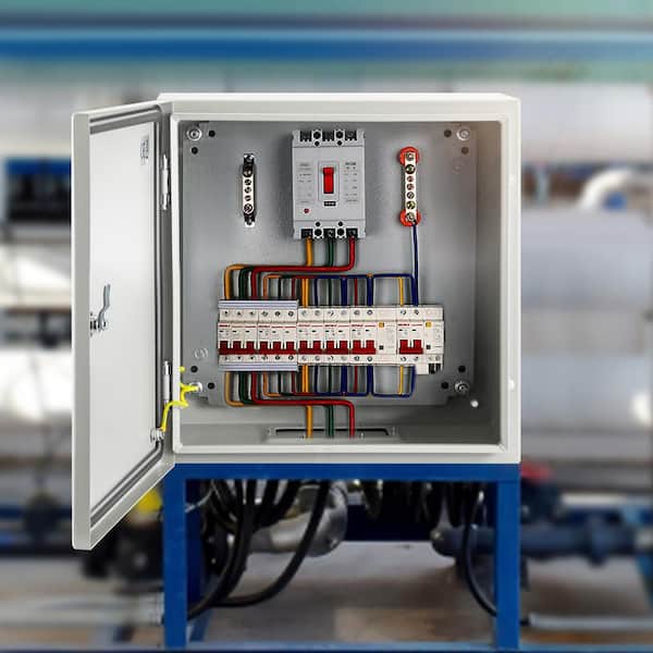 Electrical Enclosure 20 in. x 20 in. x 6 in. NEMA 4X Carbon Steel IP66 Waterproof and Dustproof Electrical Junction Box