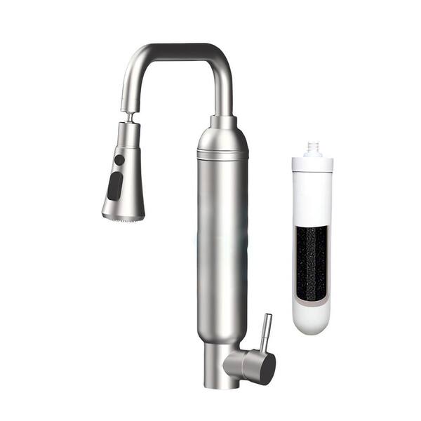 Shower Head Water Filtration System with Hot and Cold in Sliver CS001