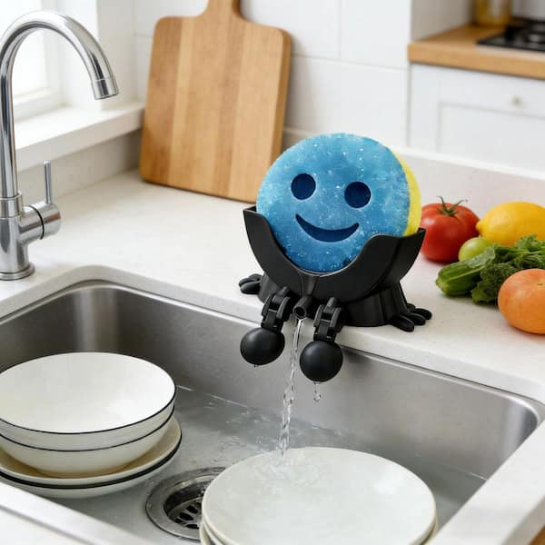 Esepony Funny Scrub Sponge Holder and Soap Organizer Sink Caddy