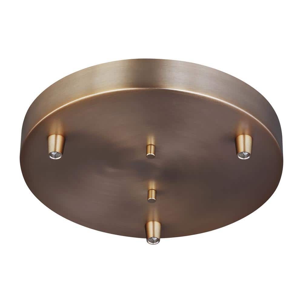 Satin Brass and Bronze Indoor/Outdoor Globe Pendant Light