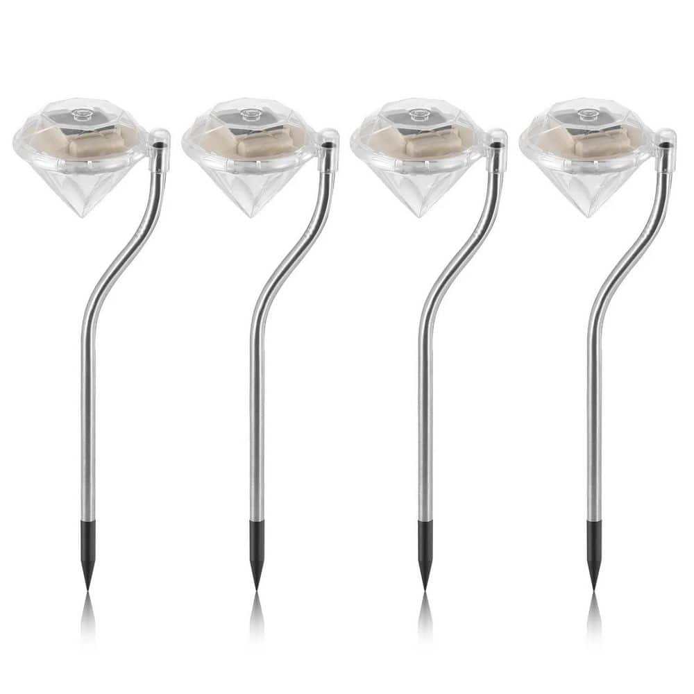4-Pack Solar Garden Lights Outdoor Diamond LED Lights 7-Color Changing Decorative Lights price history on PriceWatchPro
