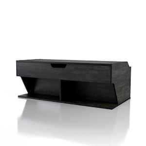 Mage 44.49 in. Reclaimed Black Oak Rectangle Particle Board Coffee Table with Lift-Top