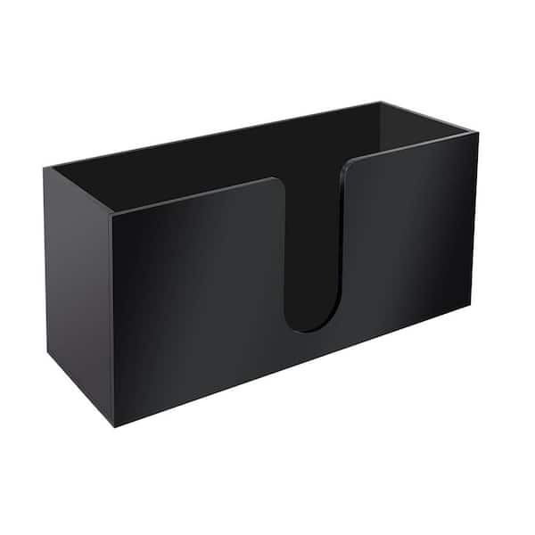 Countertop Mount Black Acrylic Multifold Paper Towel Dispenser Napkin Holder for Bathroom Kitchen Restaurant