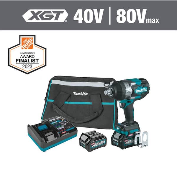 Makita 40V Max XGT Brushless Cordless 4-Speed High-Torque 3/4 in. Impact Wrench Kit w/Friction Ring Anvil 2.5Ah