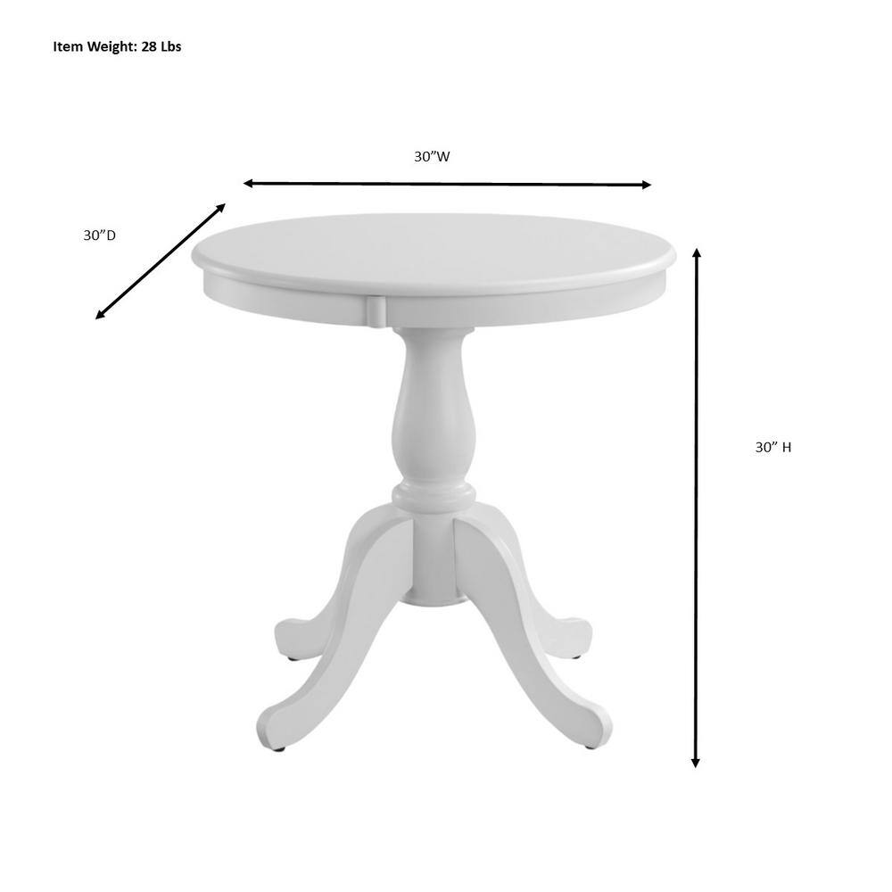 Classic Black Round Wood Dining Table with Pedestal Base