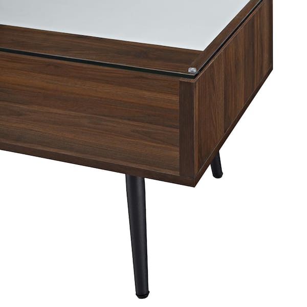 Walker Edison Furniture Company 25 Modern Storage Side Table - Dark Walnut  HD8183 - The Home Depot