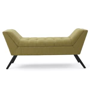 Demi Green Upholstered Bench (23.50 in. x 52 in. x 19.50 in.)