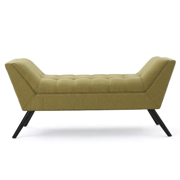 Noble House Demi Green Upholstered Bench (23.50 in. x 52 in. x 19.50 in.)