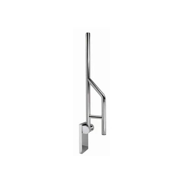 31.5 in x 1.25 in. Swing Up and Fold Down Grab Bar in Chrome