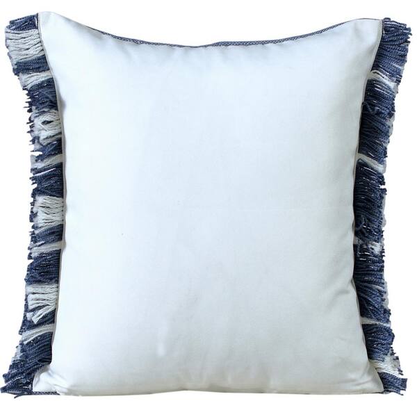 LR Home Dash Striped Navy Blue/White 20 in. x 20 in. Indoor