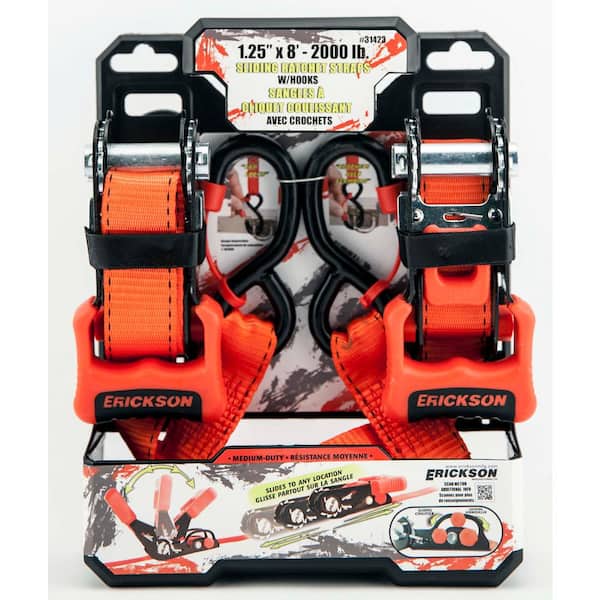 8 ft. x 1-1/4 in. Sliding Ratchets (2-Pack)