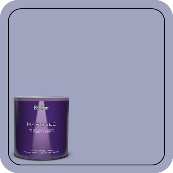 BEHR MARQUEE 1 qt. #620D-4 Veranda Iris Eggshell Enamel Interior Paint & Primer