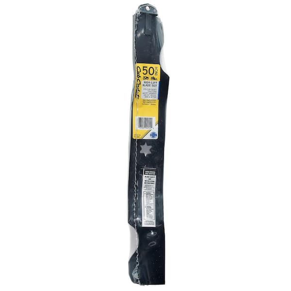 Cub Cadet Original Equipment High Lift Blade Set for Select 50 in. Riding Lawn Mowers with 6-Point Star OE# 942-04053C, 742-04053C