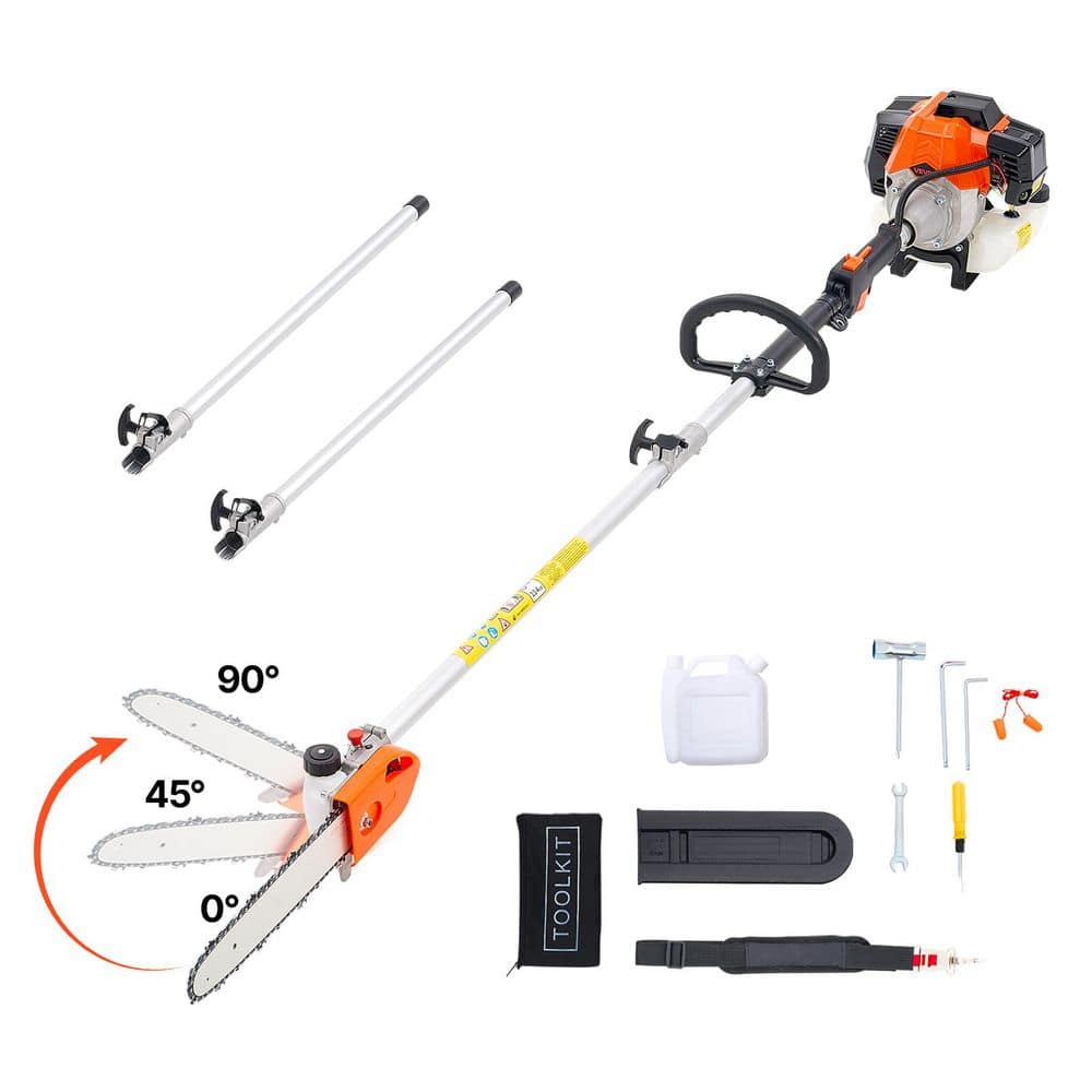 Gas Pole Saw, 43CC 2 Stroke Gas Powered Pole Saws with 12 in. Cutting Bar, Trimmer with Rotatable Head, 7.1 to 12 ft. price history on PriceWatchPro