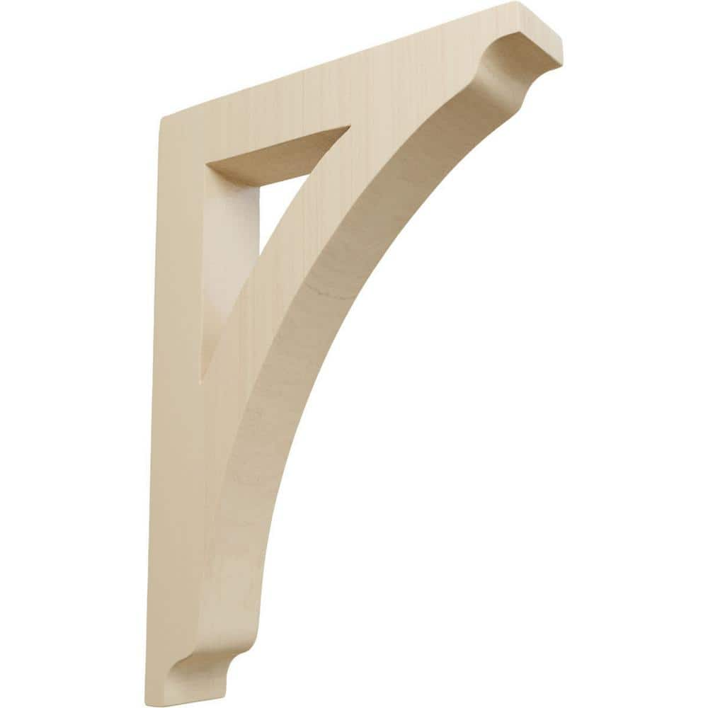 Ekena Millwork 1-3/4 in. x 12 in. x 8-1/2 in. Rubberwood Large Thorton  Bracket BKTW01X08X12THRW - The Home Depot