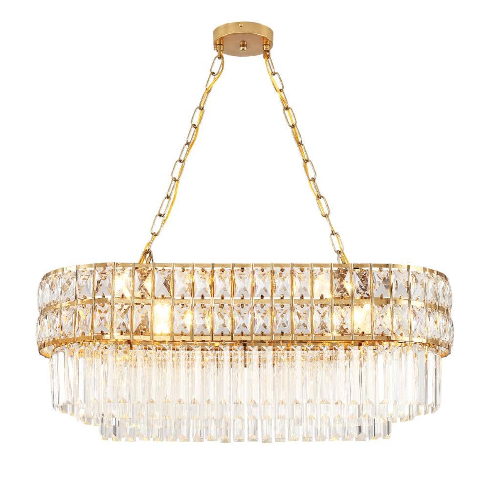 8 - Light Modern Tiered Chandelier with Crystal Accents for Kitchen Island, Dining Room price history on PriceWatchPro