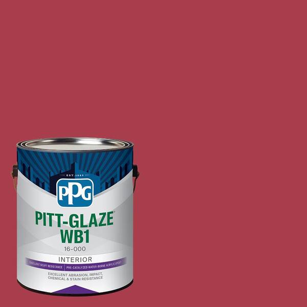 Pitt-Glaze 1 gal. PPG1186-7 Red Licorice Eggshell Interior Paint Waterborne 1-Part Epoxy