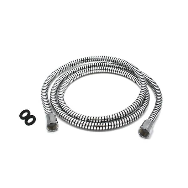 Westbrass 72 in. Extra Long Plastic SuperFlex Handlheld Shower Hose, Polished Chrome