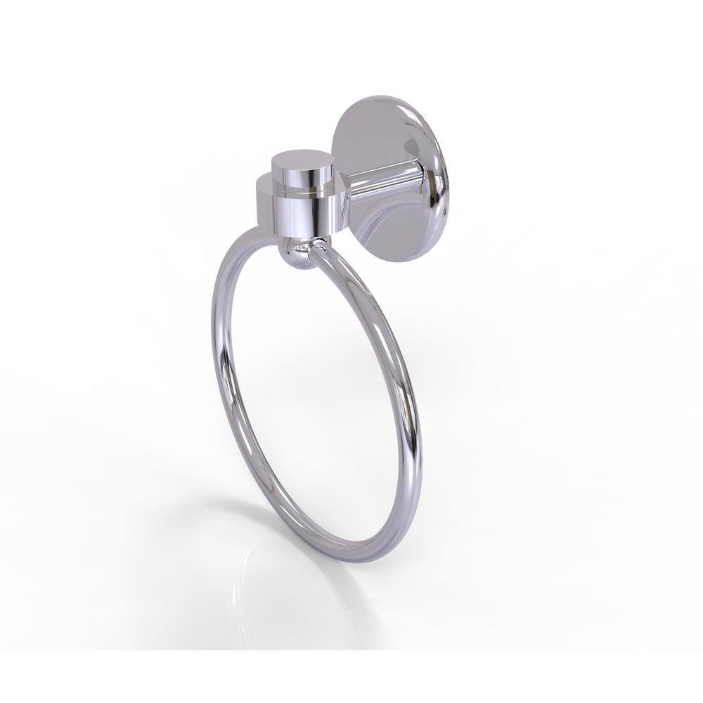Allied Brass Satellite Orbit Towel Ring - Matte White, 6" Diameter, Solid Brass - View #2