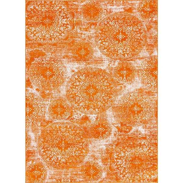 Sofia Grand Orange 7' 0 x 10' 0 Area Rug