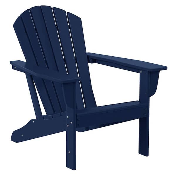 WESTIN OUTDOOR Mason Navy Blue Poly Plastic Outdoor Patio Classic Adirondack Chair, Fire Pit Chair