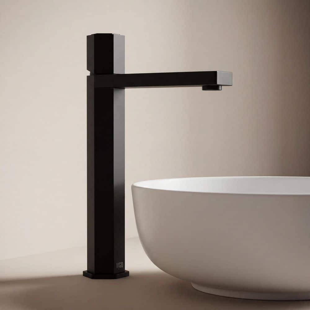 VIGO Nova Single Handle Single-Hole Bathroom Vessel Faucet in
