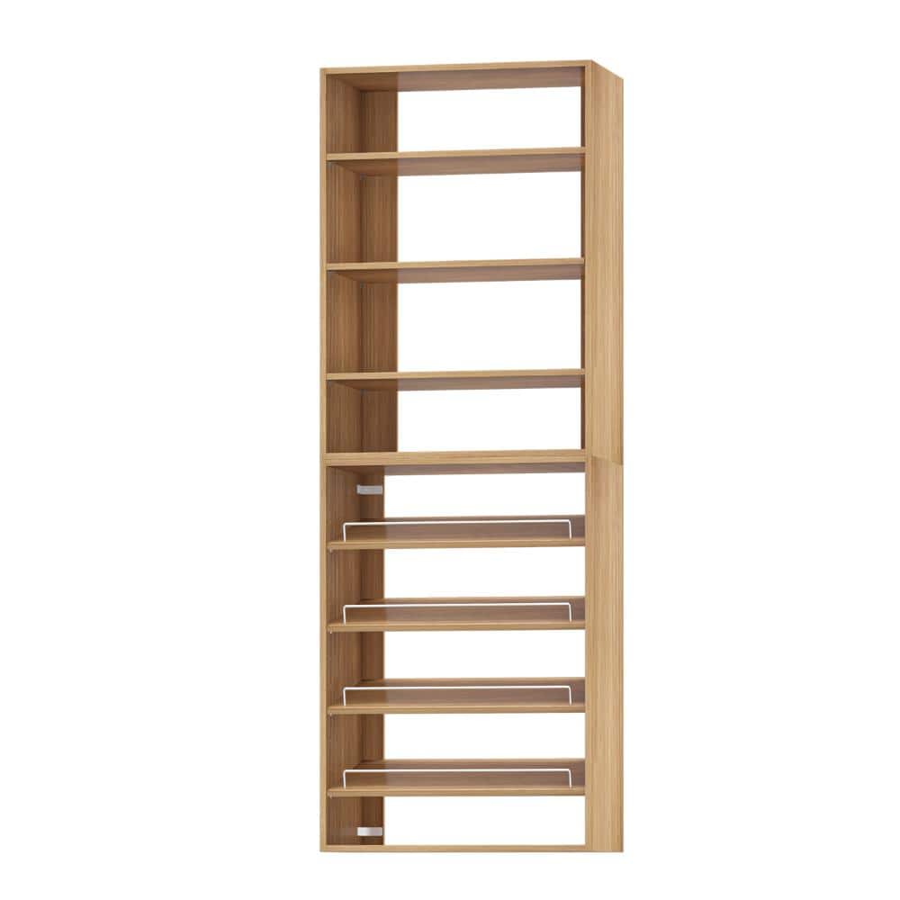 25.5 in W Wood Modular Closet System Wood Closet Organizer Storage Unit for Clothes Shoes Handbags and Accessories