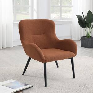 Calvin Rust Fabric Accent Chair with Flared Arms