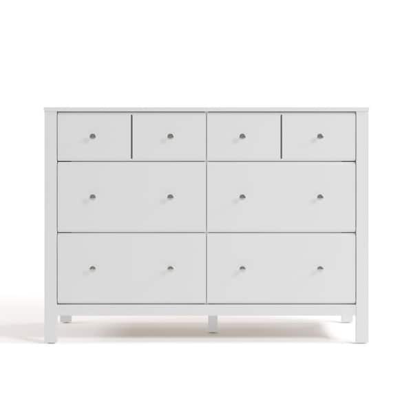 Storkcraft Horizon White with Driftwood 6-Drawer 47.88 in. Wide