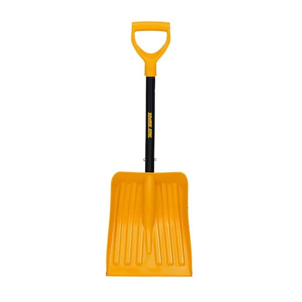 True Temper 28.5 in. Telescoping Steel Handle Plastic Car Snow Shovel