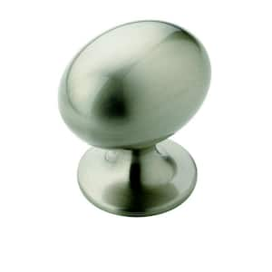 Allison Value 1-3/8 in (35 mm) Length Satin Nickel Oval Cabinet Knob