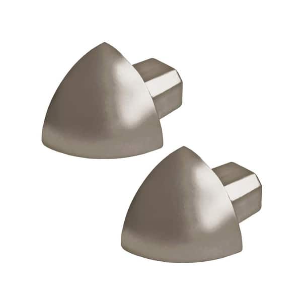 Durondell 5/16 in. Round Edge Ext Crnr Aluminum Hi-Gloss Anodized Nickel/Titanium Molding and Transition Trim