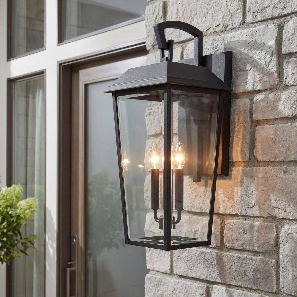 KICHLER Mathus 24.25 in. 2-Light Textured Black Traditional