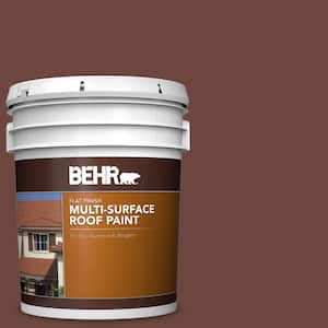 5 gal. #PPU3-19 Moroccan Henna Flat Multi-Surface Exterior Roof Paint