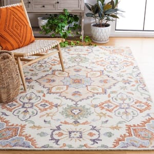 Metro Ivory/Green 3 ft. x 5 ft. Moroccan Floral Area Rug