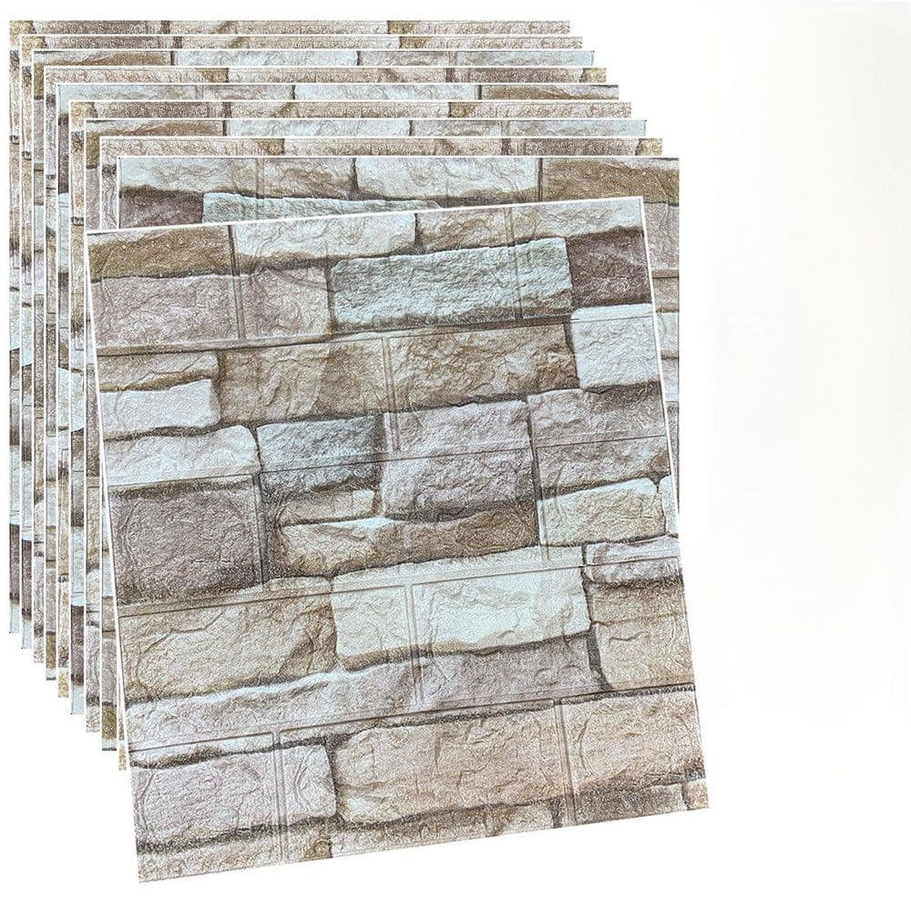 13.7 in. x 15 in. x 0.28 in. 3D Foam Thin Block Wall Panel for Home Wall Decor, Rock Gray (20-Pack) price history on PriceWatchPro