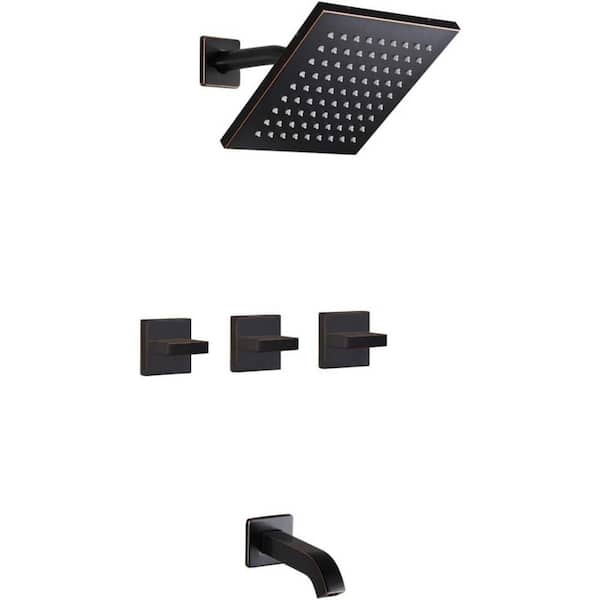 Unbranded Roxy 12.29 in. W 3 Jet Shower Tower in Oil Rubbed Bronze 16GS-36215
